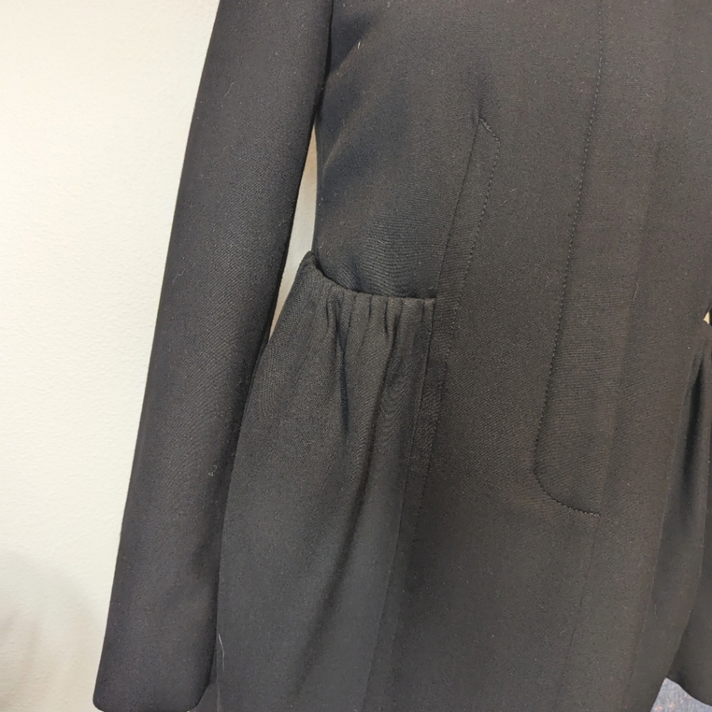 Zara Basic Black Jacket With Ruffled Pockets Wome… - image 5